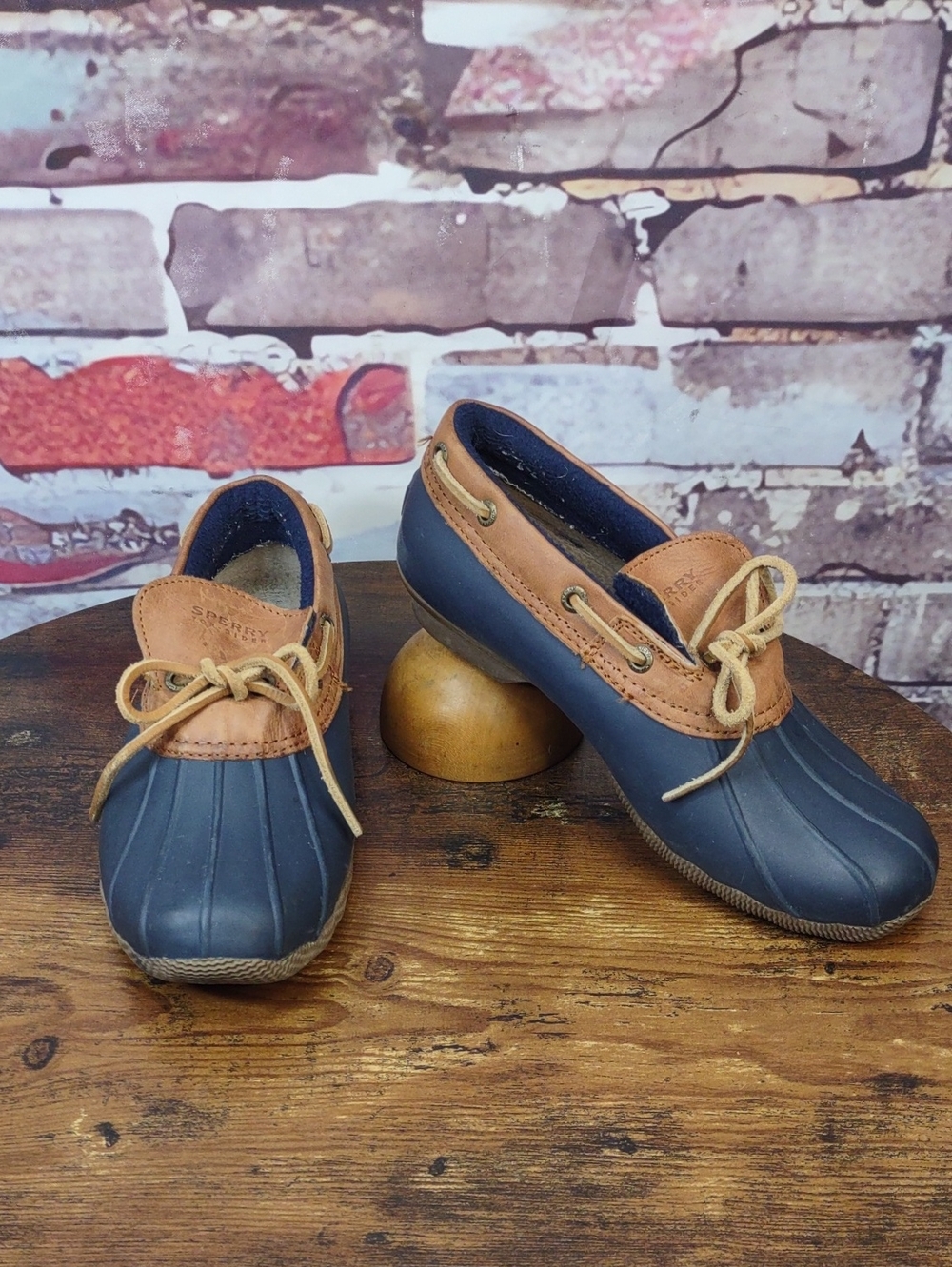 Sperry Navy/Tan Duck-Style Boat Shoes